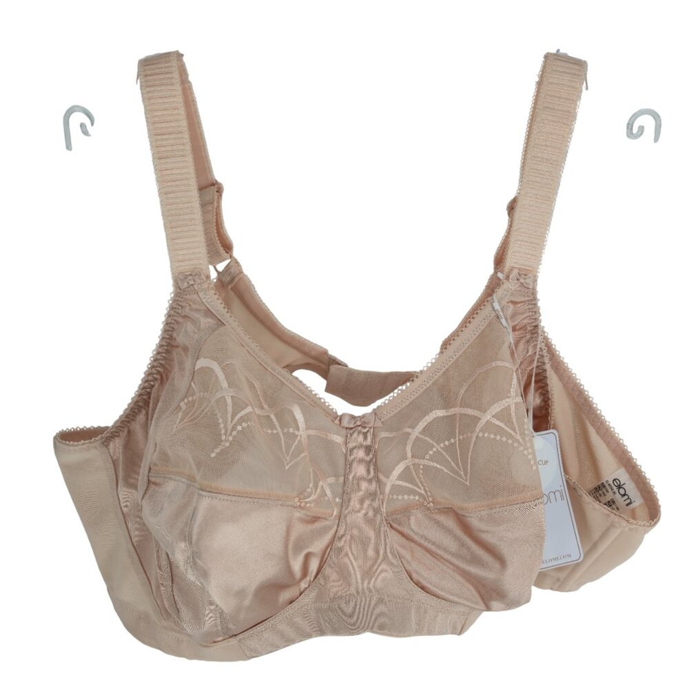elomi Cate Soft Cup Bra Latte Sheer Embroidered Satin Plus size Curvy Lingerie